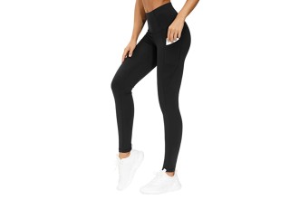 THE GYM PEOPLE Thick High Waist Yoga Pants with Pockets, Tummy Control Workout Running Yoga Leggings for Women